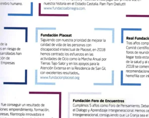 La Fundacion PLACEAT aparece en la portada de la Memoria de la AEF